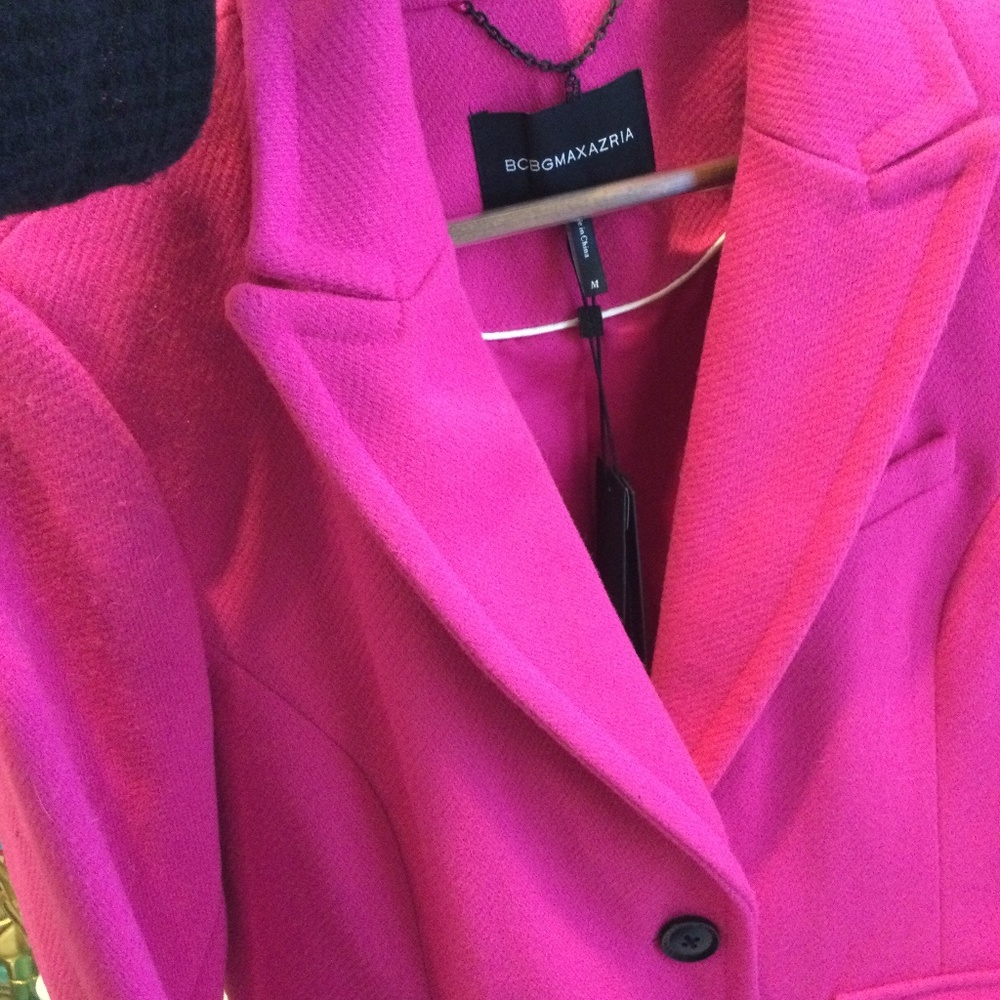 BCBG Maxazria Fuchsia Coat MEDIUM